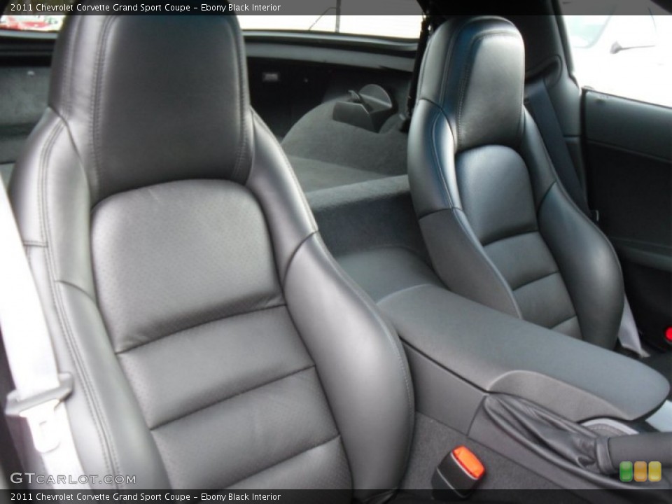 Ebony Black Interior Photo for the 2011 Chevrolet Corvette Grand Sport Coupe #55308685