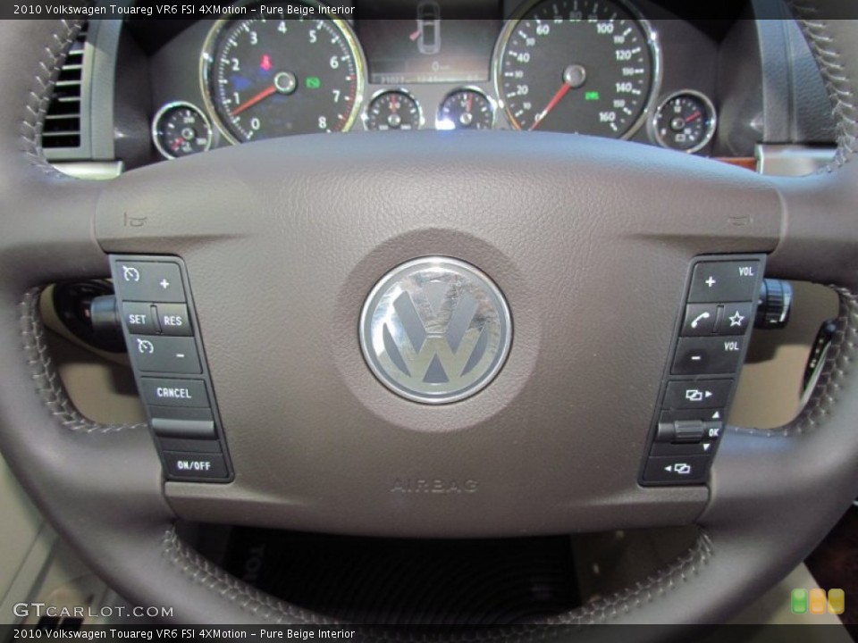 Pure Beige Interior Steering Wheel for the 2010 Volkswagen Touareg VR6 FSI 4XMotion #55309442