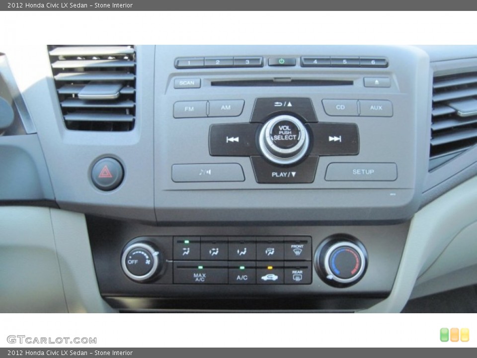 Stone Interior Controls for the 2012 Honda Civic LX Sedan #55310365