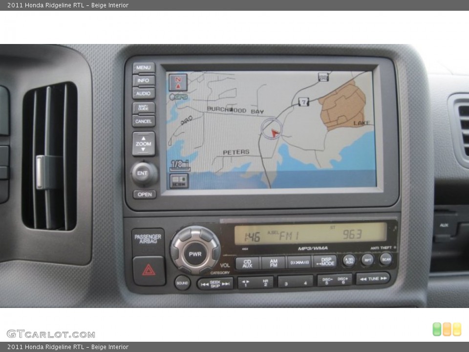 Beige Interior Navigation for the 2011 Honda Ridgeline RTL #55310852