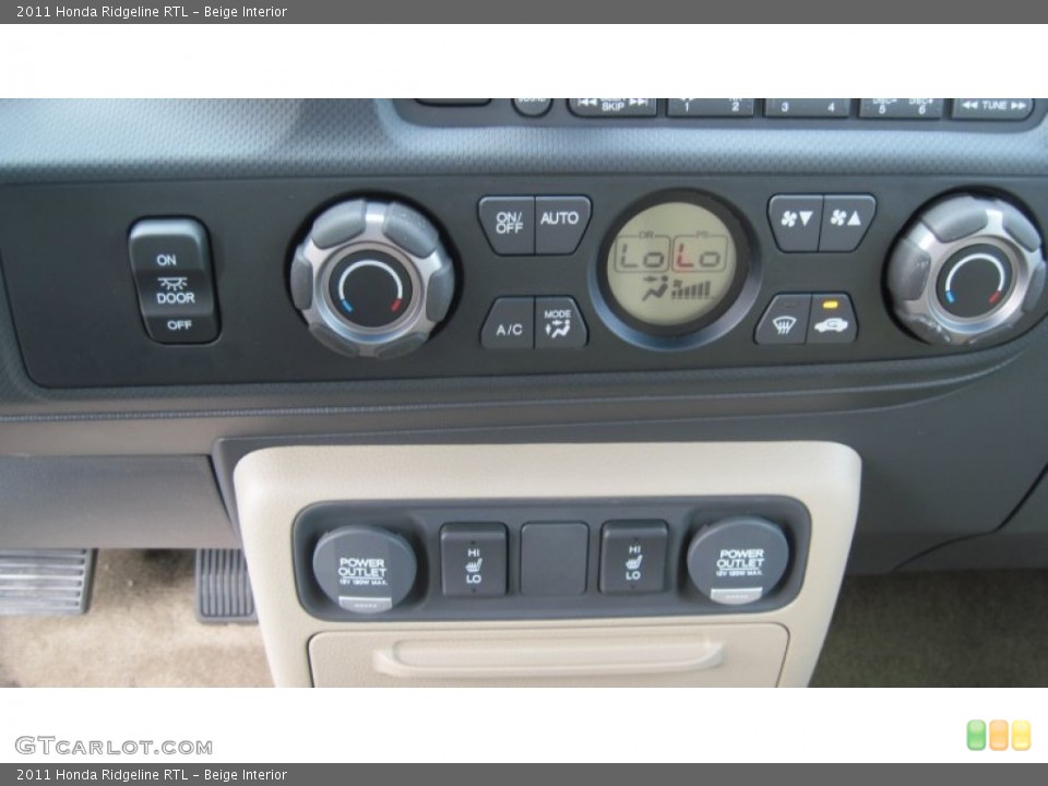 Beige Interior Controls for the 2011 Honda Ridgeline RTL #55310860