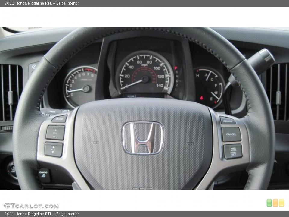 Beige Interior Steering Wheel for the 2011 Honda Ridgeline RTL #55310884
