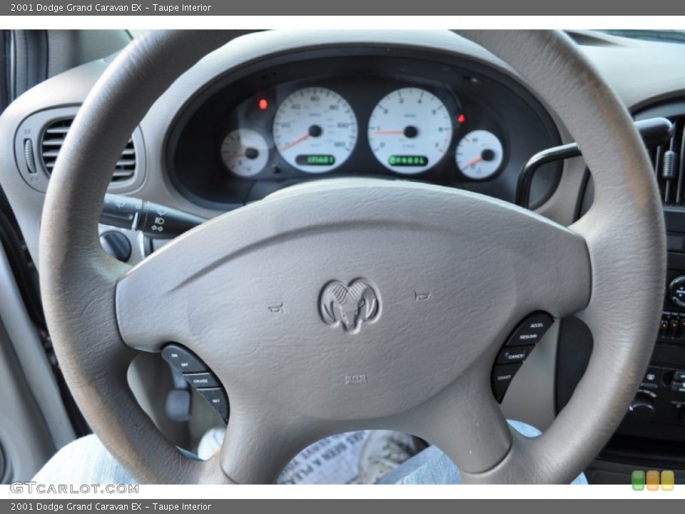 Taupe Interior Steering Wheel for the 2001 Dodge Grand Caravan EX #55313433