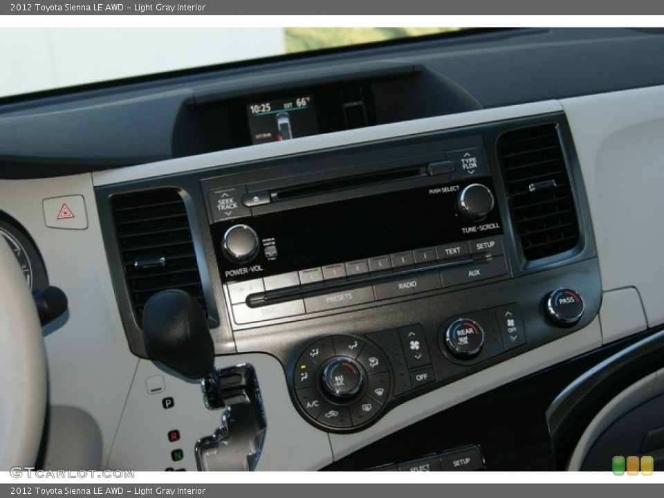 Light Gray Interior Controls for the 2012 Toyota Sienna LE AWD #55315099