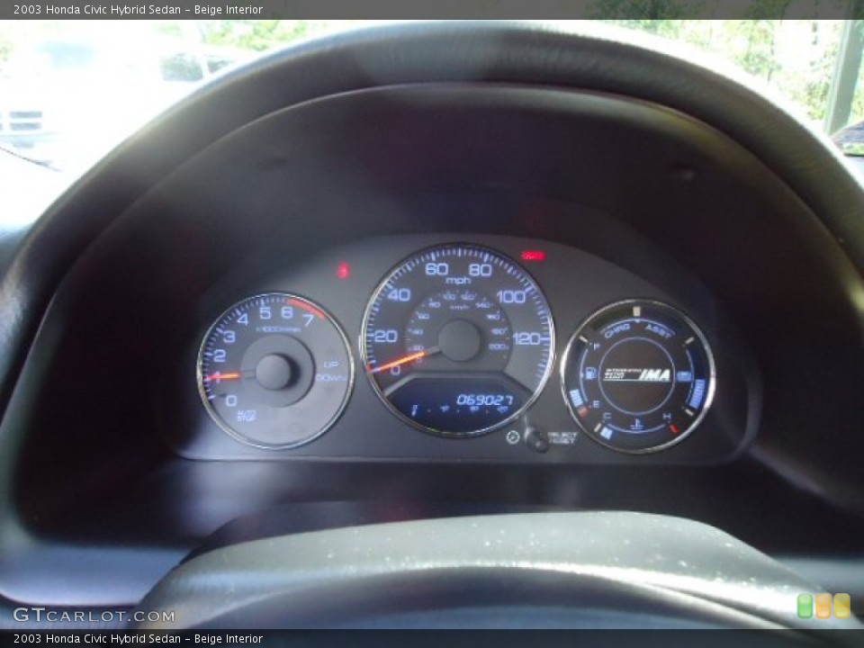 Beige Interior Gauges for the 2003 Honda Civic Hybrid Sedan #55315768