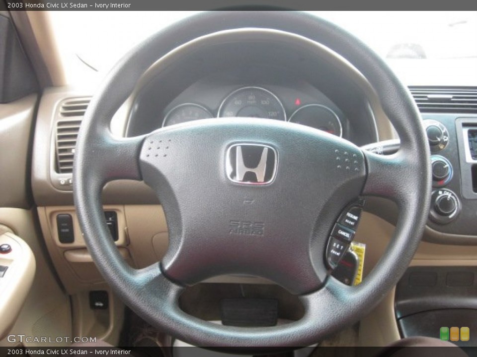 Ivory Interior Steering Wheel for the 2003 Honda Civic LX Sedan #55316866