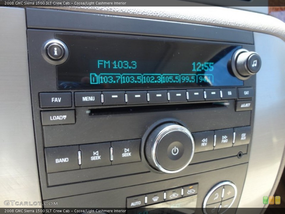 Cocoa/Light Cashmere Interior Audio System for the 2008 GMC Sierra 1500 SLT Crew Cab #55318624