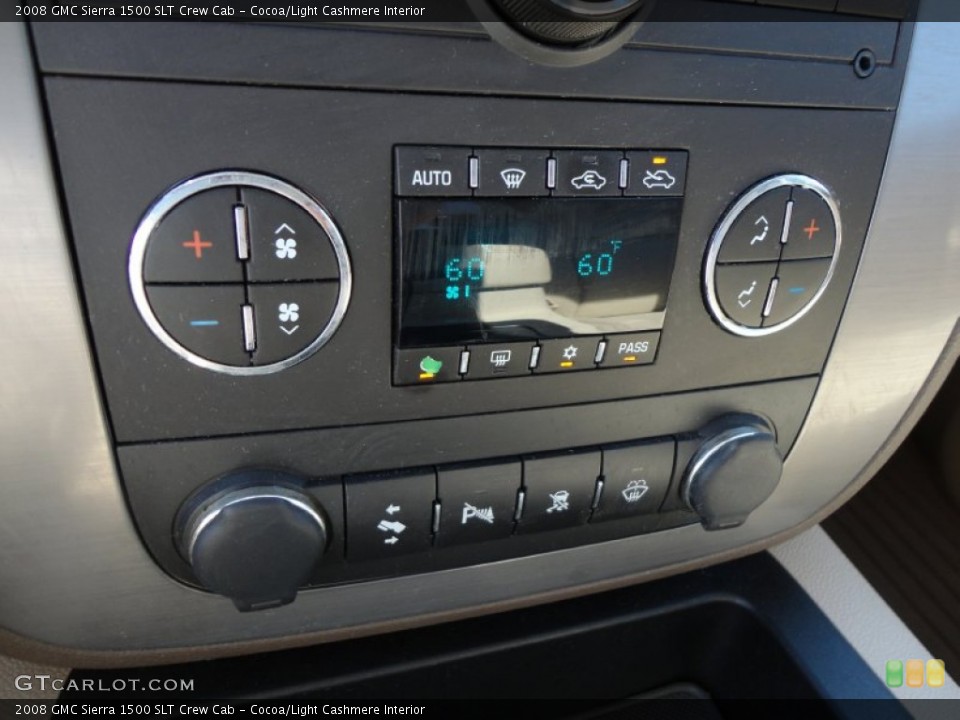 Cocoa/Light Cashmere Interior Controls for the 2008 GMC Sierra 1500 SLT Crew Cab #55318633