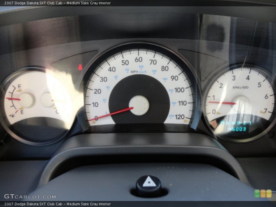 Medium Slate Gray Interior Gauges for the 2007 Dodge Dakota SXT Club Cab #55318855