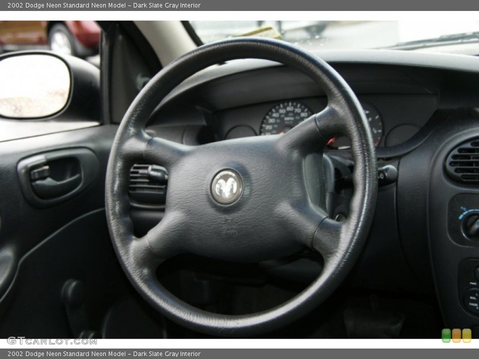 Dark Slate Gray Interior Steering Wheel for the 2002 Dodge Neon  #55319209