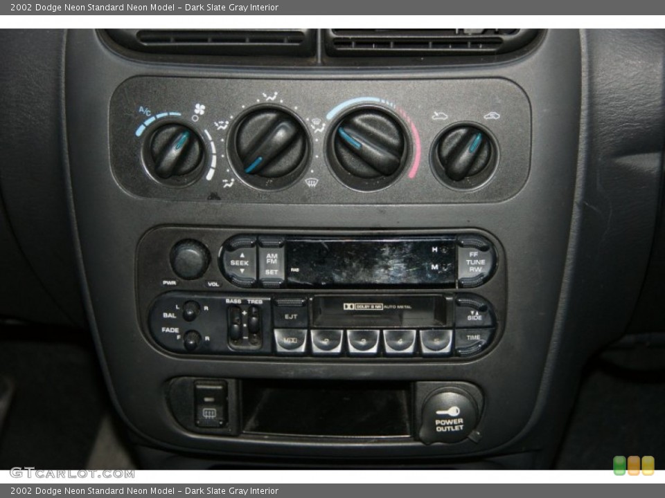 Dark Slate Gray Interior Controls for the 2002 Dodge Neon  #55319227