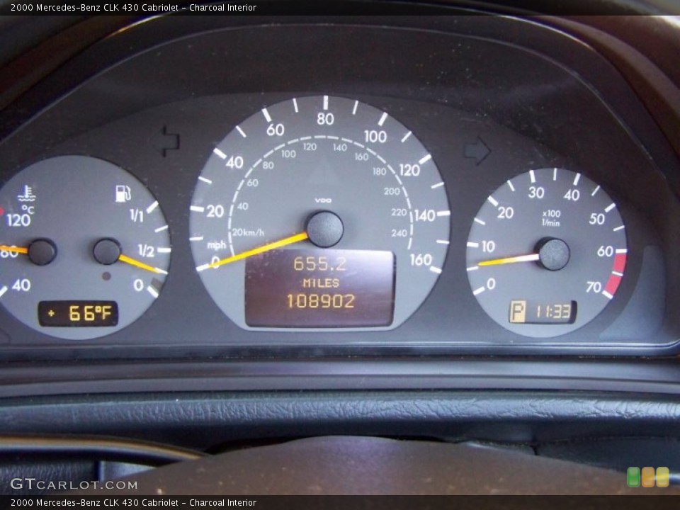 Charcoal Interior Gauges for the 2000 Mercedes-Benz CLK 430 Cabriolet #55323414