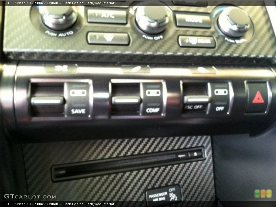 Black Edition Black/Red Interior Controls for the 2012 Nissan GT-R Black Edition #55327237