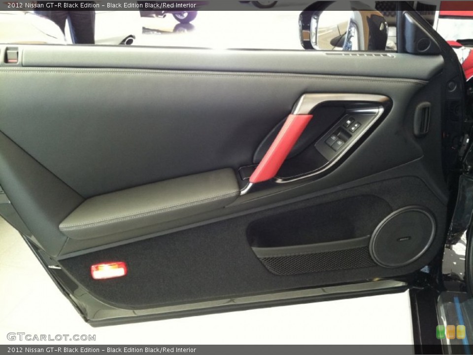 Black Edition Black/Red Interior Door Panel for the 2012 Nissan GT-R Black Edition #55327261