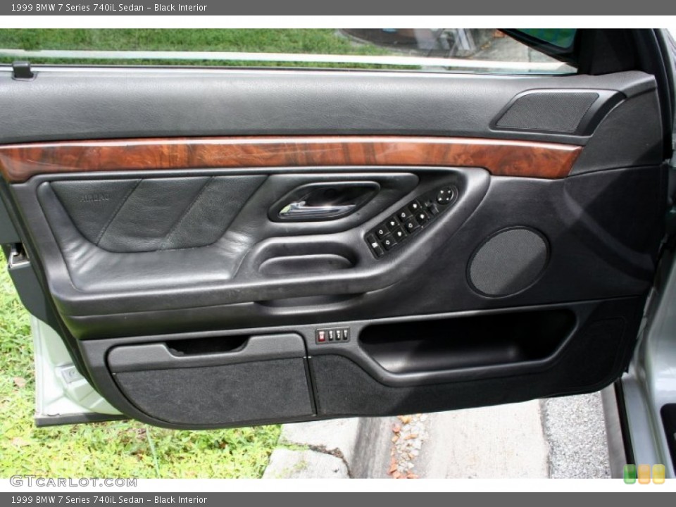 Black Interior Door Panel for the 1999 BMW 7 Series 740iL Sedan #55328569
