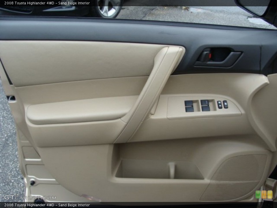 Sand Beige Interior Door Panel for the 2008 Toyota Highlander 4WD #55331746