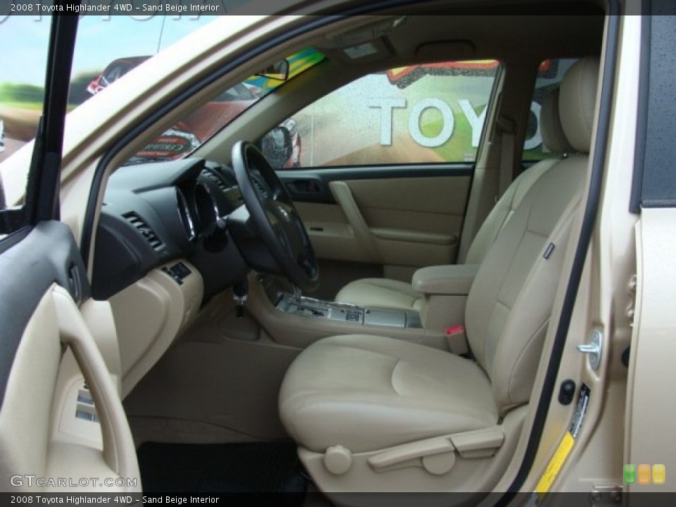 Sand Beige Interior Photo for the 2008 Toyota Highlander 4WD #55331749