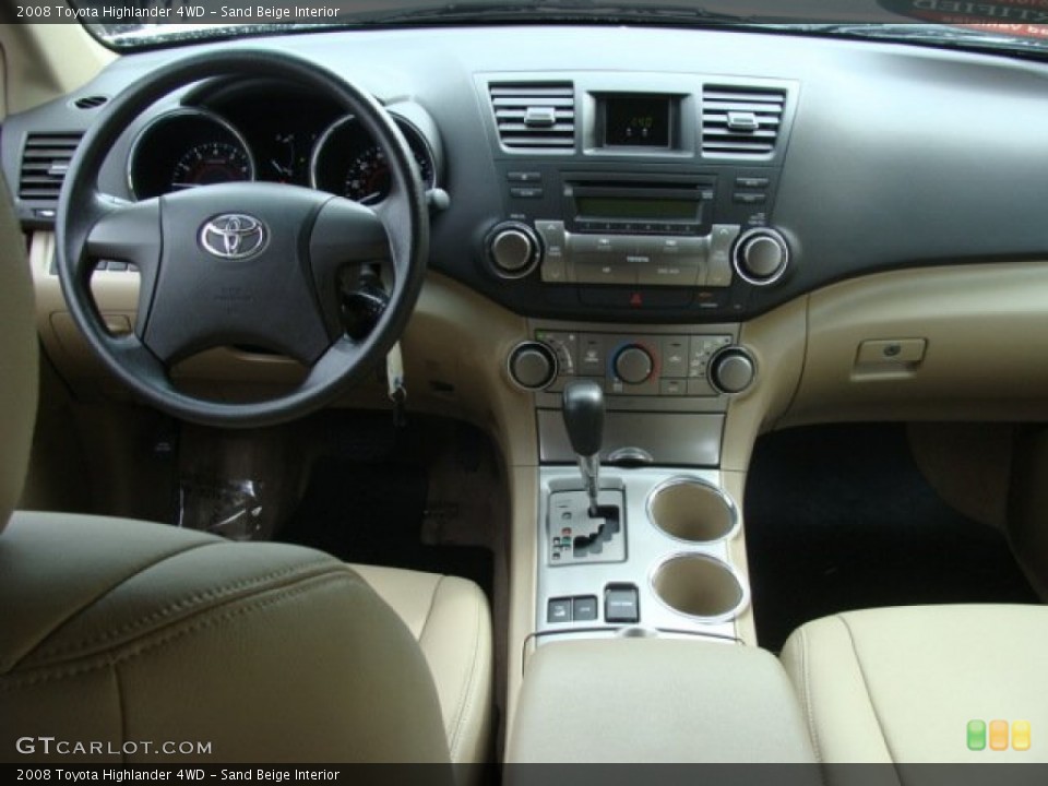 Sand Beige Interior Dashboard for the 2008 Toyota Highlander 4WD #55331755