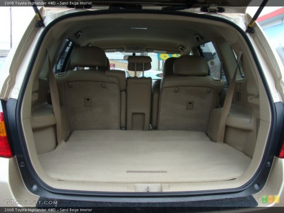 Sand Beige Interior Trunk for the 2008 Toyota Highlander 4WD #55331767