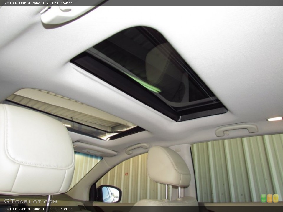 Beige Interior Sunroof for the 2010 Nissan Murano LE #55337319