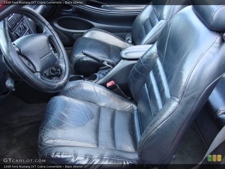 Black Interior Photo for the 1998 Ford Mustang SVT Cobra Convertible #55338575