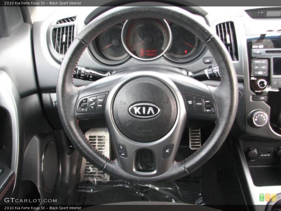 Black Sport Interior Steering Wheel for the 2010 Kia Forte Koup SX #55340003