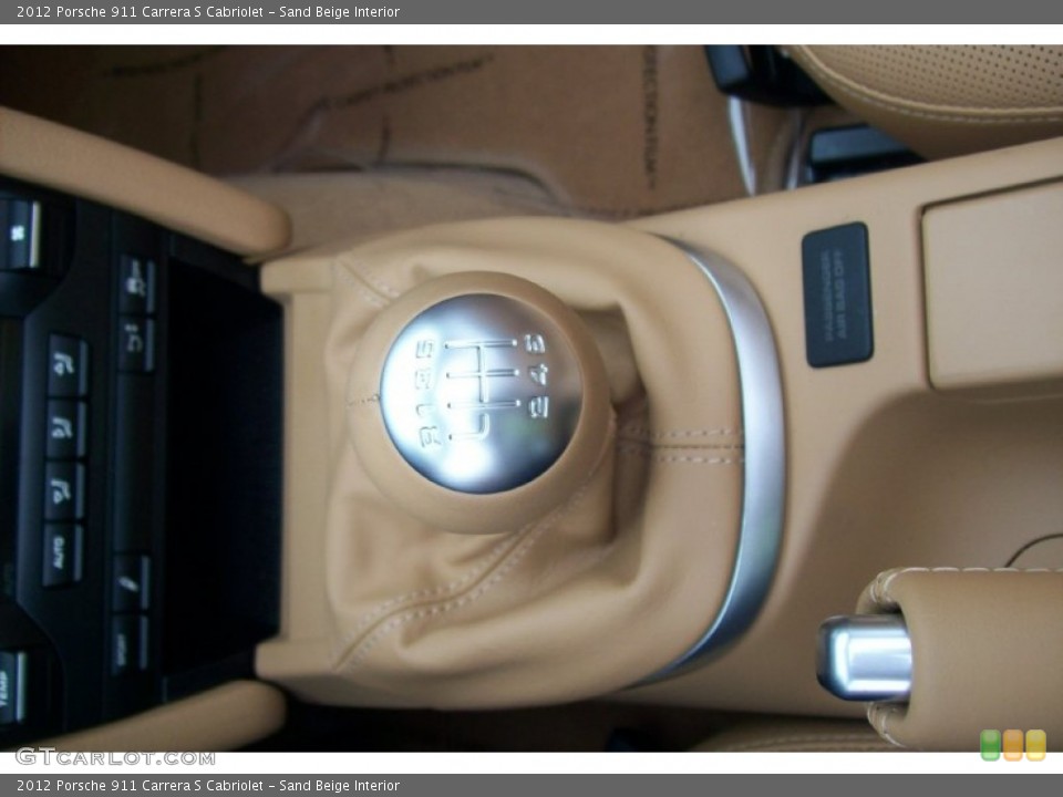 Sand Beige Interior Transmission for the 2012 Porsche 911 Carrera S Cabriolet #55342031
