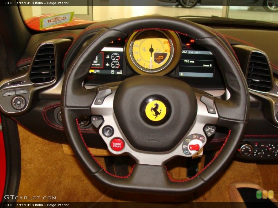 Beige Interior Steering Wheel for the 2010 Ferrari 458 Italia #55343976