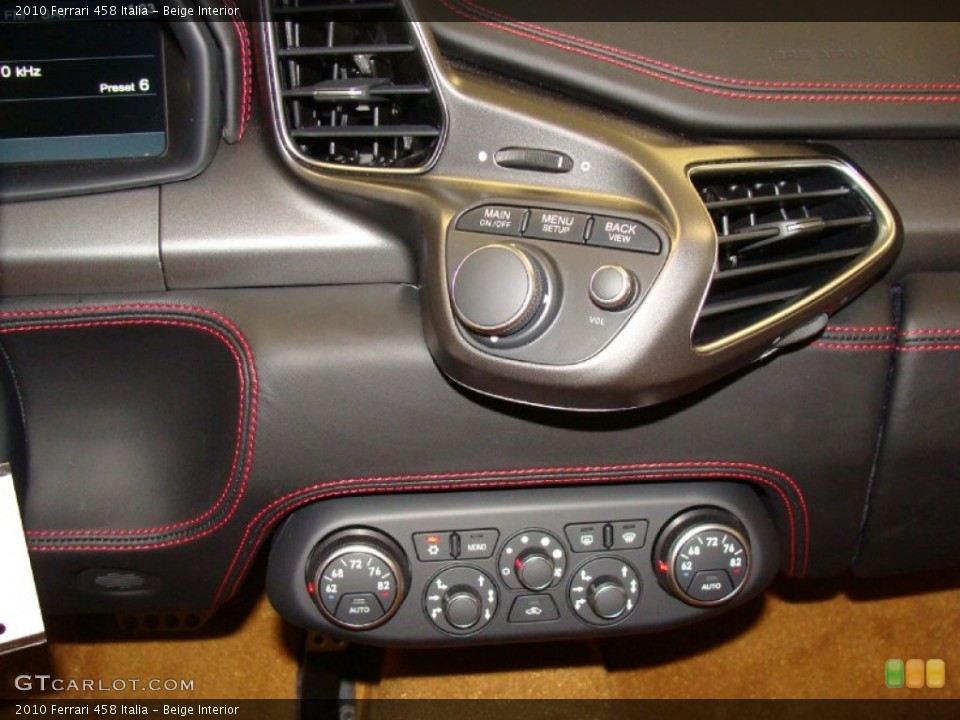 Beige Interior Controls for the 2010 Ferrari 458 Italia #55343987
