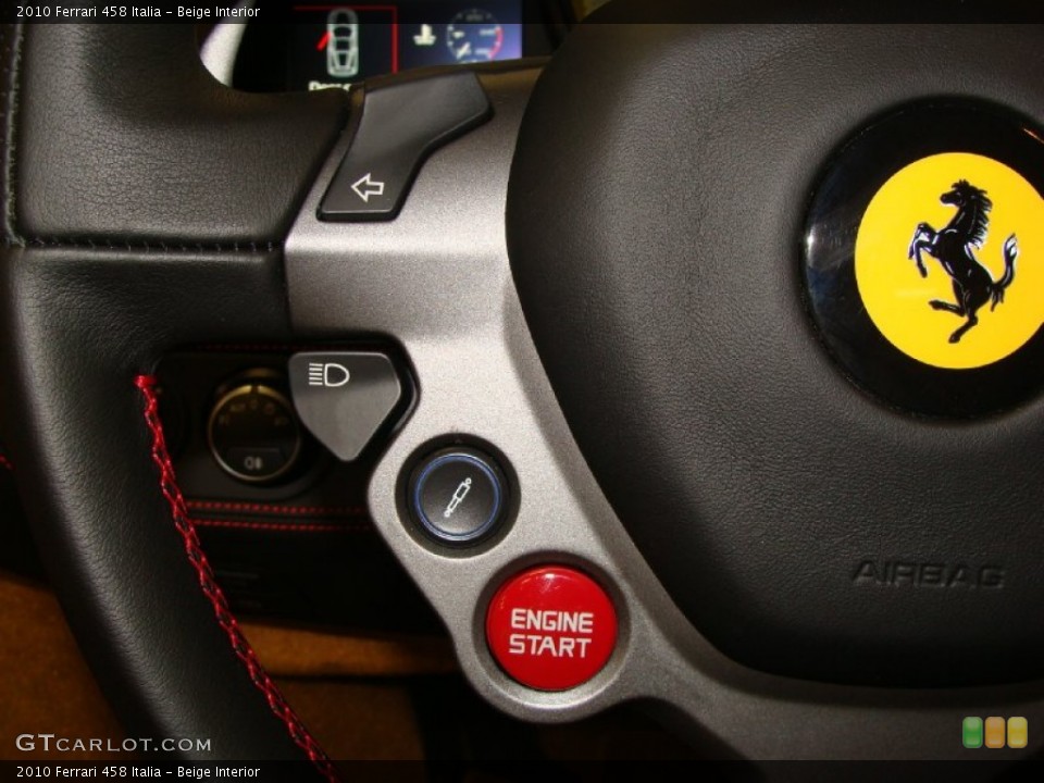 Beige Interior Controls for the 2010 Ferrari 458 Italia #55344002