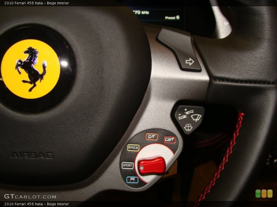 Beige Interior Controls for the 2010 Ferrari 458 Italia #55344012