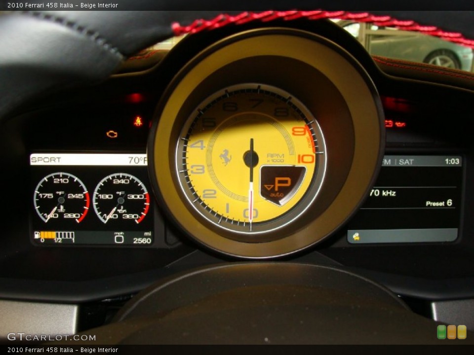 Beige Interior Gauges for the 2010 Ferrari 458 Italia #55344026