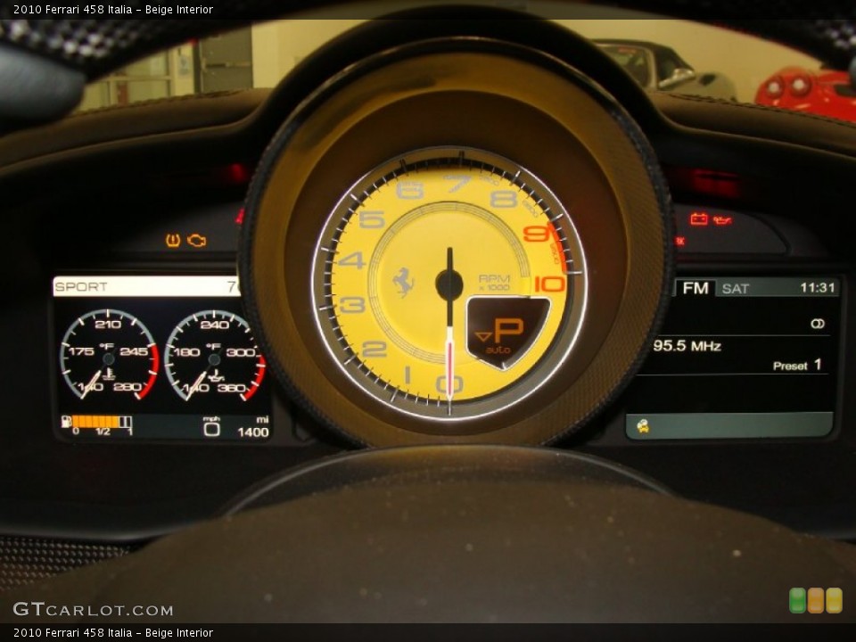 Beige Interior Gauges for the 2010 Ferrari 458 Italia #55344314