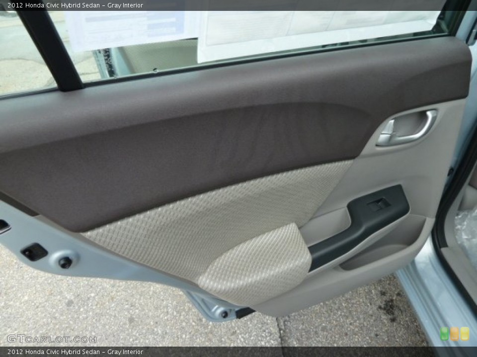Gray Interior Door Panel for the 2012 Honda Civic Hybrid Sedan #55349606