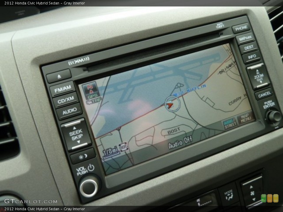 Gray Interior Navigation for the 2012 Honda Civic Hybrid Sedan #55349633