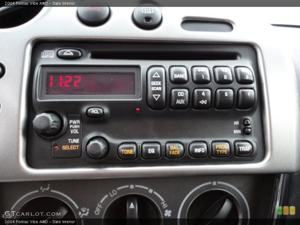 Slate Interior Controls for the 2004 Pontiac Vibe AWD #55356440