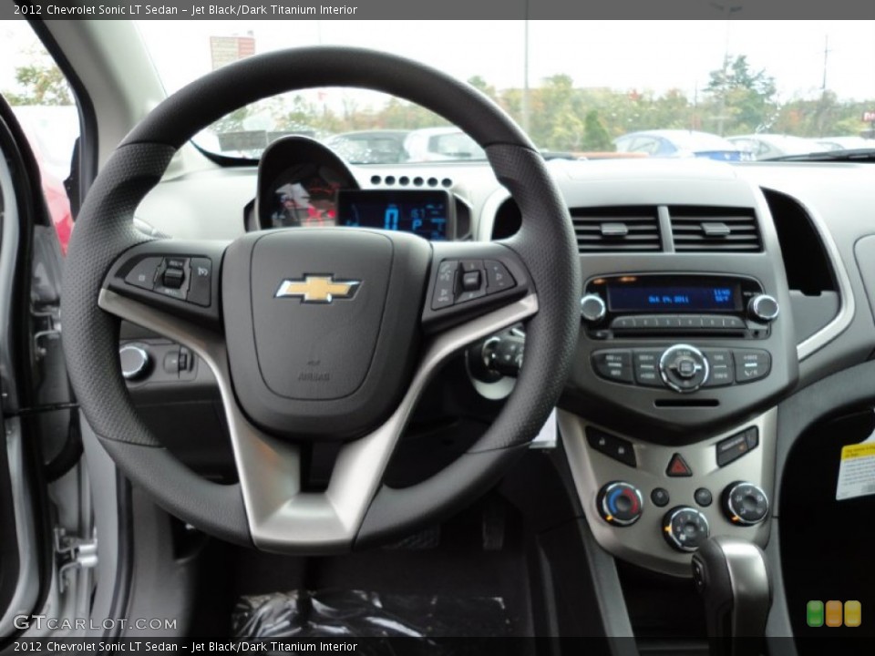 Jet Black/Dark Titanium Interior Dashboard for the 2012 Chevrolet Sonic LT Sedan #55357058