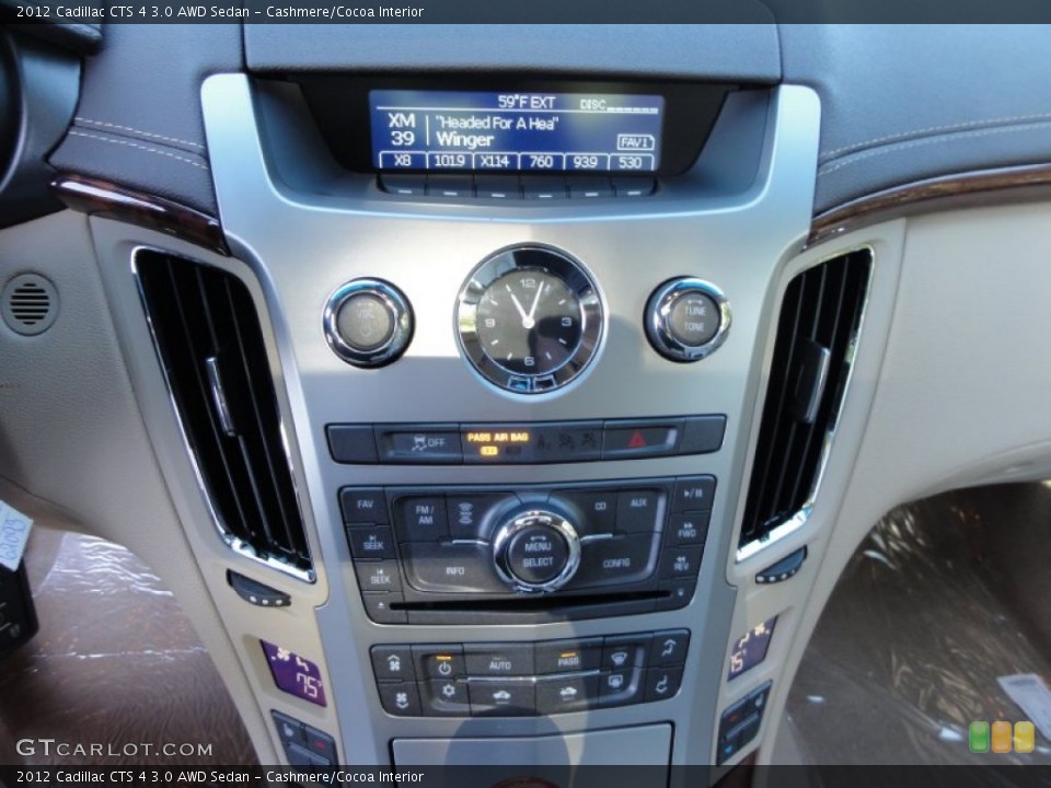 Cashmere/Cocoa Interior Controls for the 2012 Cadillac CTS 4 3.0 AWD Sedan #55360967
