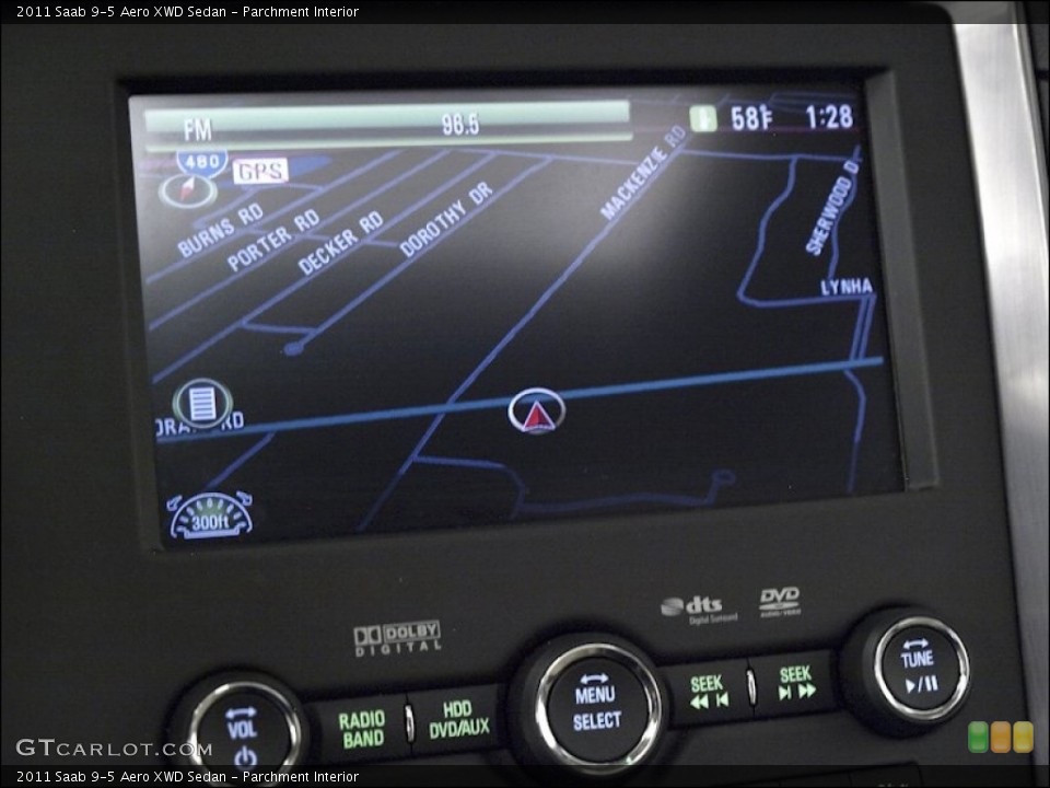 Parchment Interior Navigation for the 2011 Saab 9-5 Aero XWD Sedan #55361972