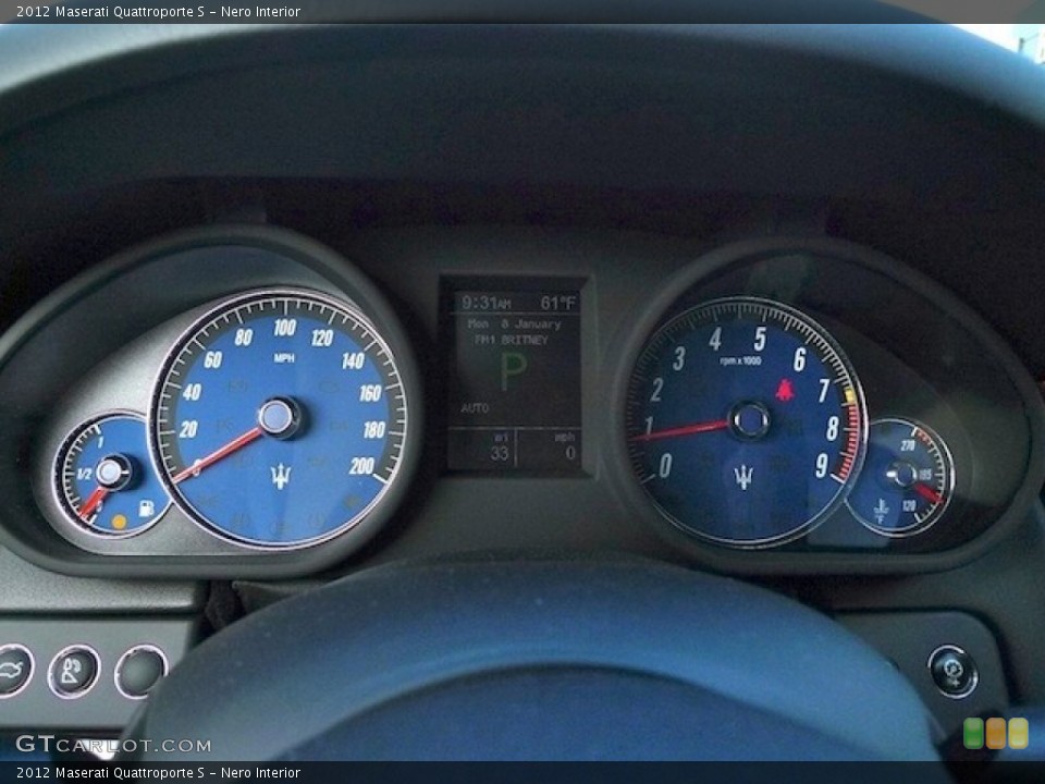 Nero Interior Gauges for the 2012 Maserati Quattroporte S #55364593