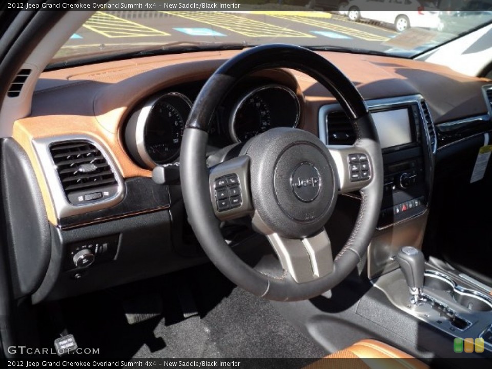New Saddle/Black Interior Steering Wheel for the 2012 Jeep Grand Cherokee Overland Summit 4x4 #55368165