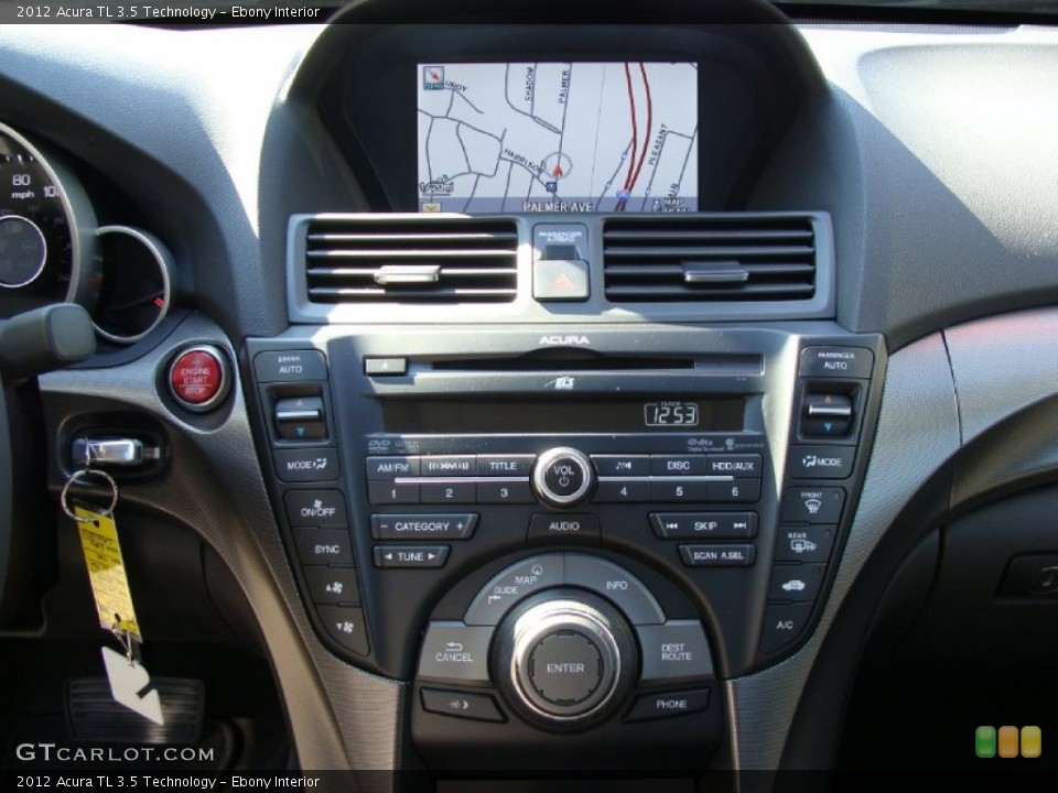 Ebony Interior Controls for the 2012 Acura TL 3.5 Technology #55368813
