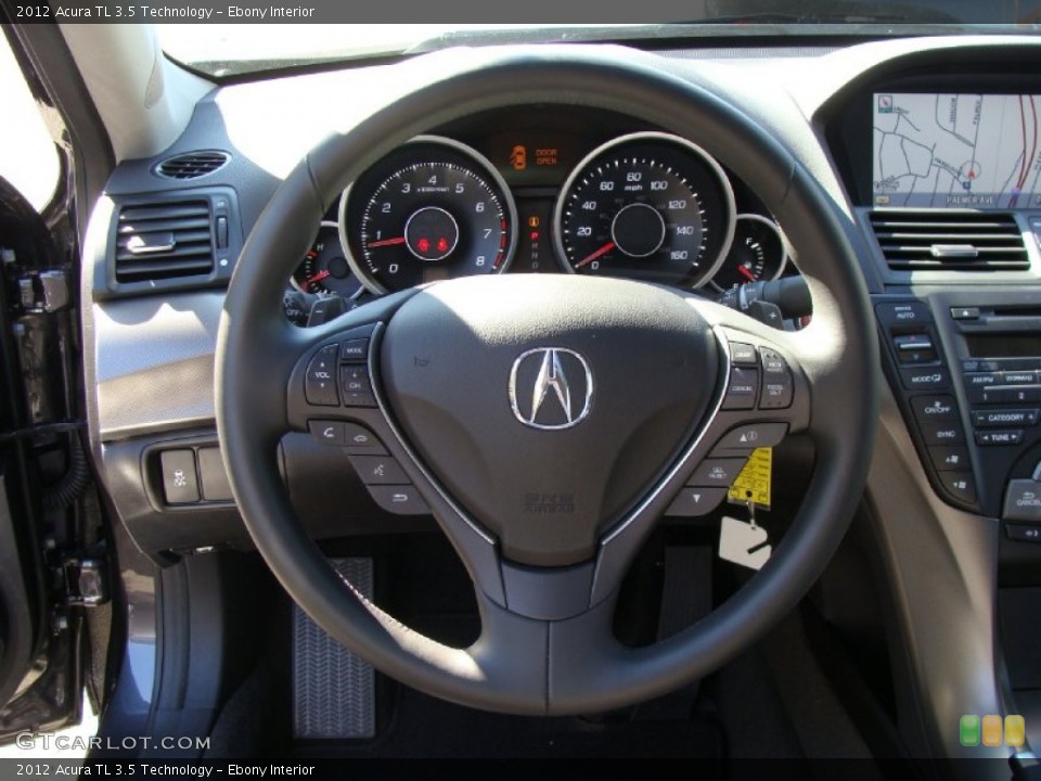 Ebony Interior Steering Wheel for the 2012 Acura TL 3.5 Technology #55368829