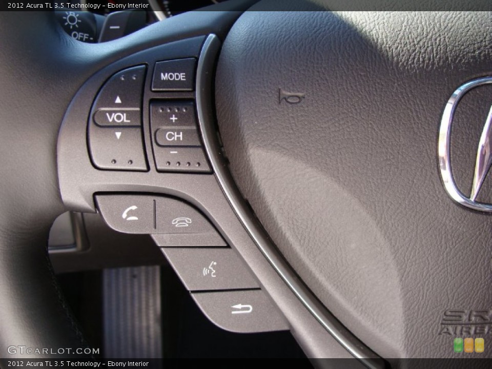 Ebony Interior Controls for the 2012 Acura TL 3.5 Technology #55368840