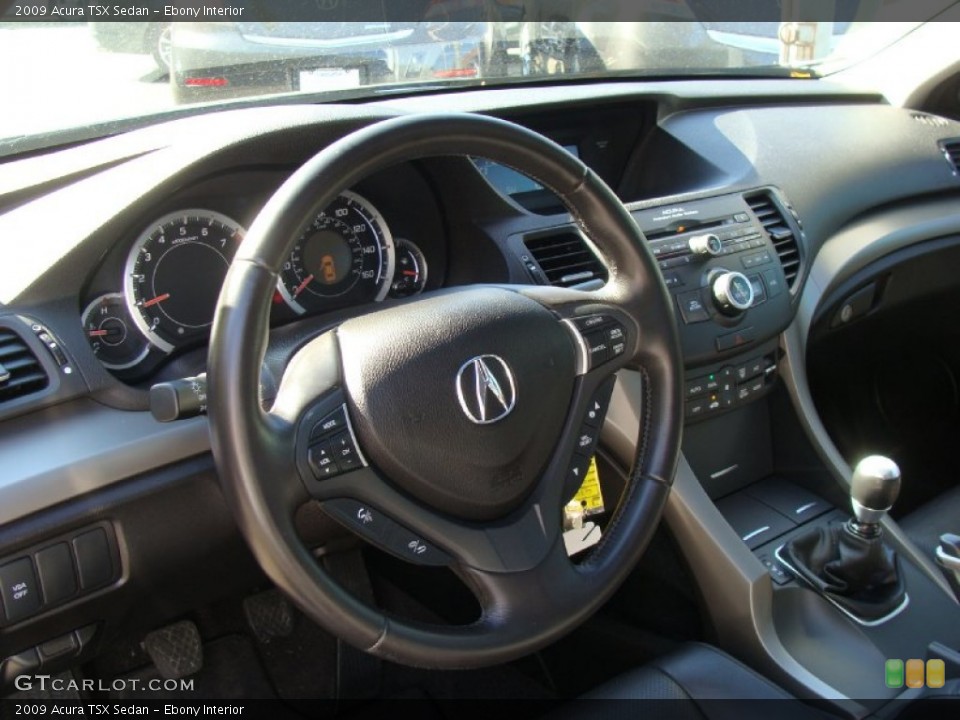 Ebony Interior Steering Wheel for the 2009 Acura TSX Sedan #55369617