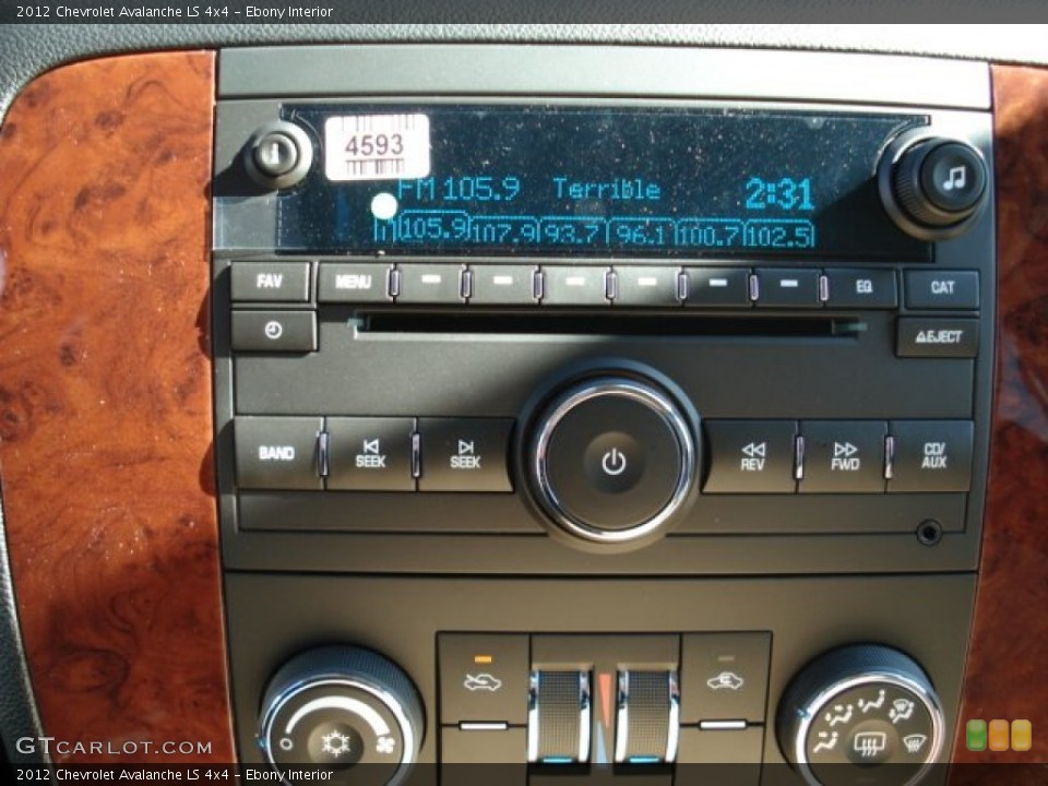 Ebony Interior Audio System for the 2012 Chevrolet Avalanche LS 4x4 #55369848