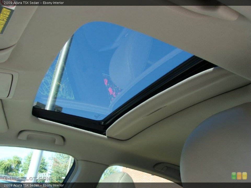 Ebony Interior Sunroof for the 2009 Acura TSX Sedan #55371003