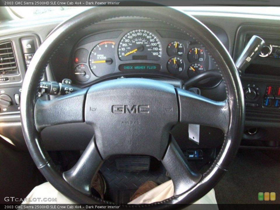Dark Pewter Interior Steering Wheel for the 2003 GMC Sierra 2500HD SLE Crew Cab 4x4 #55371666