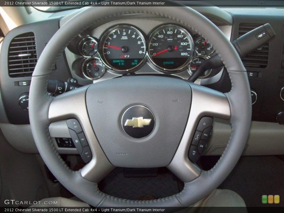 Light Titanium/Dark Titanium Interior Steering Wheel for the 2012 Chevrolet Silverado 1500 LT Extended Cab 4x4 #55372419