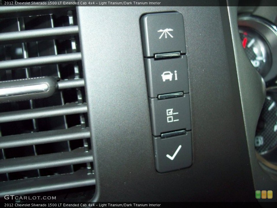 Light Titanium/Dark Titanium Interior Controls for the 2012 Chevrolet Silverado 1500 LT Extended Cab 4x4 #55372446